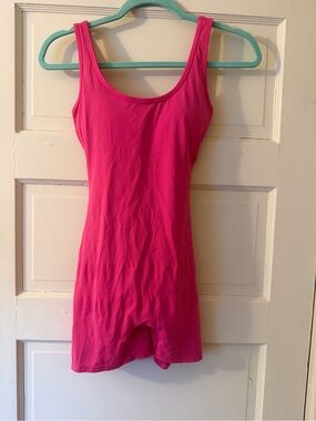 Women’s Scoop Neck Tank Romper - Pink